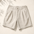 Pleated Linen Shorts - Men
