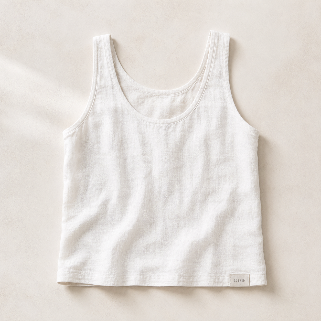 Linen Scoop Tank - Women